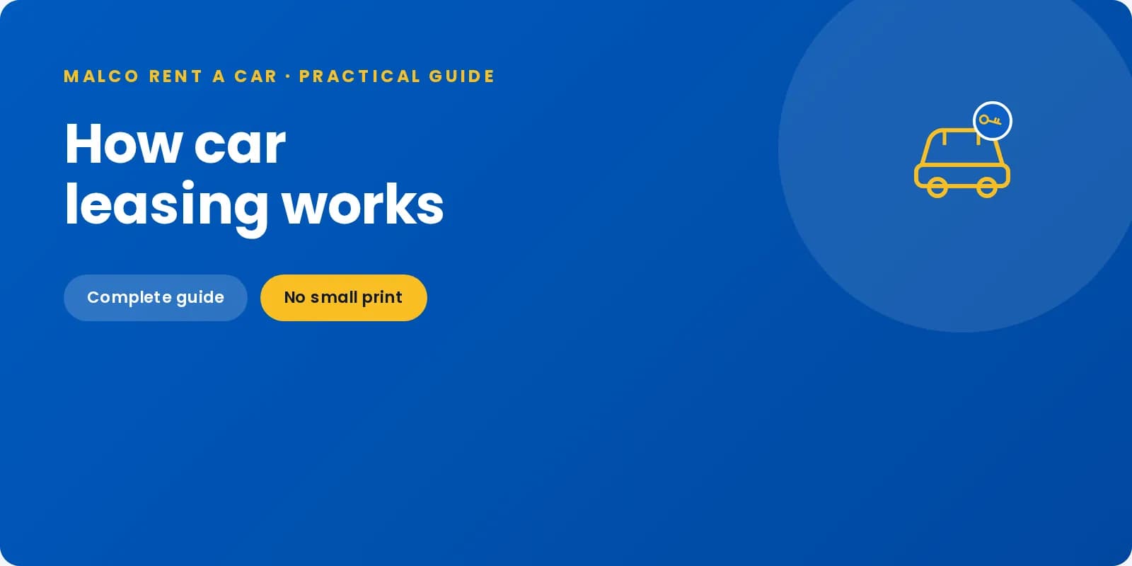 How car leasing works: a practical guide by Malco Rent a Car